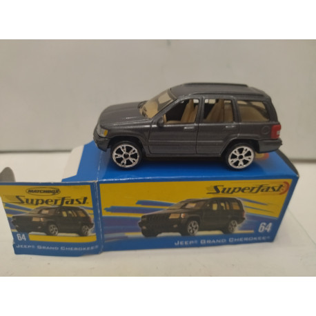 JEEP GRAND CHEROKEE SUPERFAST n64 1:64 MATCHBOX OPEN BOX/CAJA ABIERTA