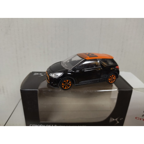 CITROEN DS3 RACING BLACK/ORANGE apx 1:64 NOREV 3 INCHES (7,5cm)