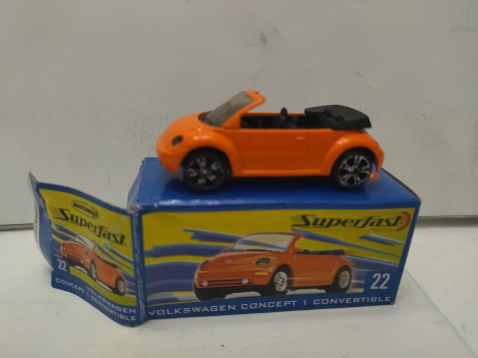 VOLKSWAGEN CONCEPT 1 CONV SUPERFAST n22 1:64 MATCHBOX OPEN BOX/CAJA ABIERTA  - BCN STOCK CARS