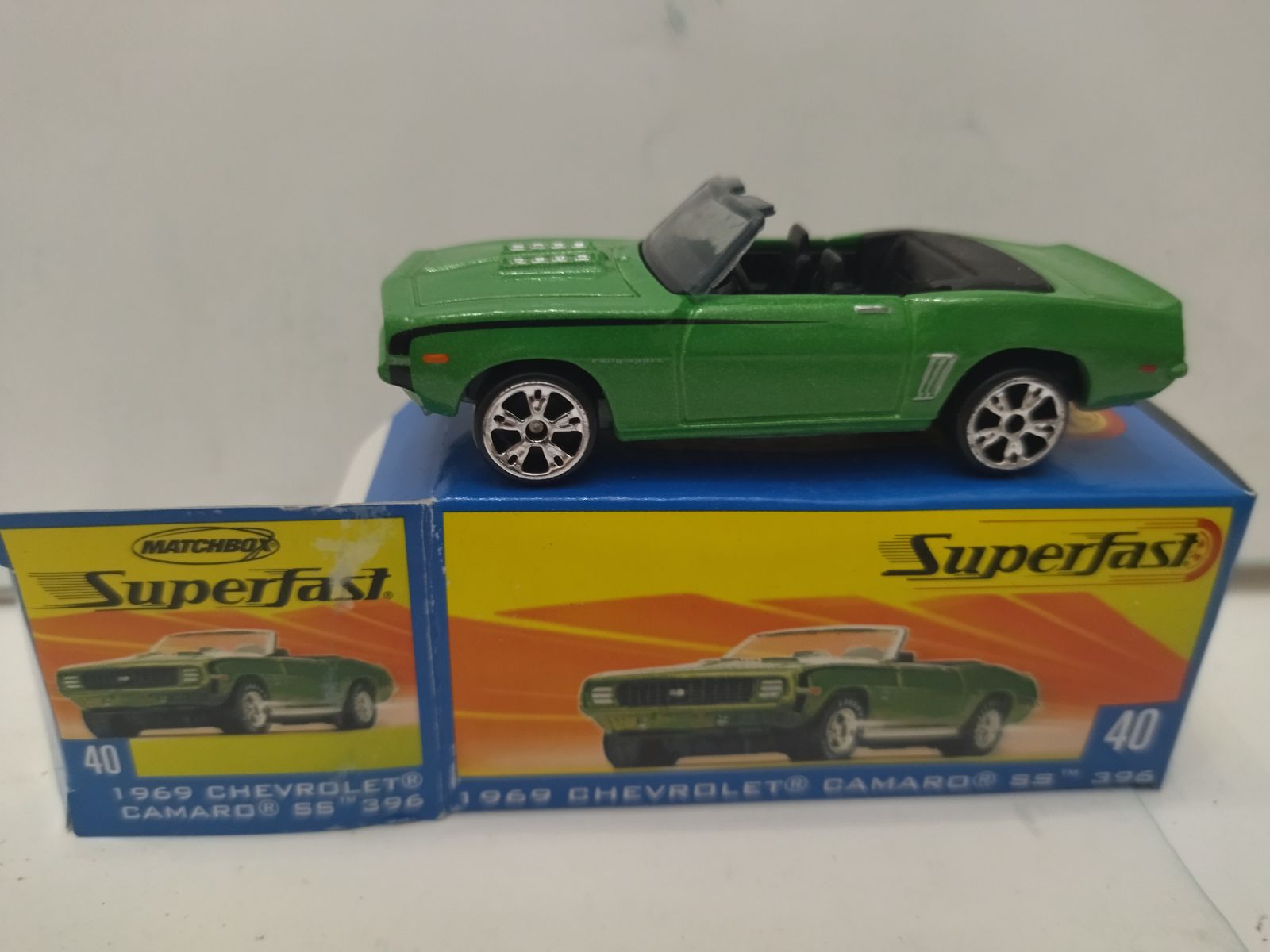 CHEVROLET CAMARO 1969 SS 396 SUPERFAST n40 1:64 MATCHBOX OPEN BOX/CAJA  ABIERTA - BCN STOCK CARS