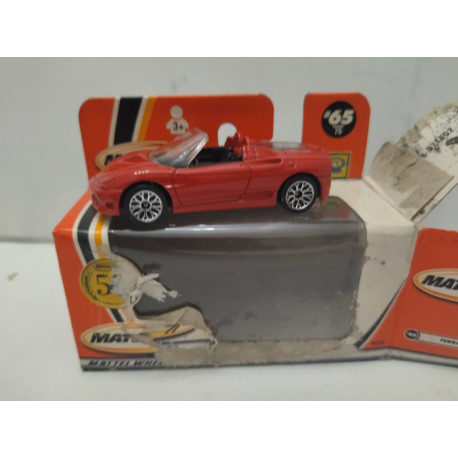 FERRARI 360 SPIDER RED 50 YEARS 1:63 65/75 /apx 1:64 MATCHBOX OPEN BOX