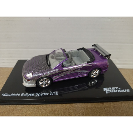 MITSUBISHI ECLIPSE SPYDER GTS PURPLE FAST & FURIOUS 1:43 ALTAYA IXO