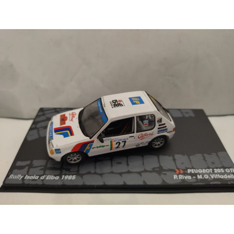 PEUGEOT 205 1985 GTi RALLY ISOLA D´ELBA P.RIBA 1:43 ALTAYA IXO