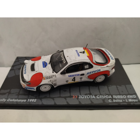 TOYOTA CELICA 1992 TURBO 4WD RALLY CATALUÑA CARLOS SAINZ 1:43 EAGLEMOSS IXO