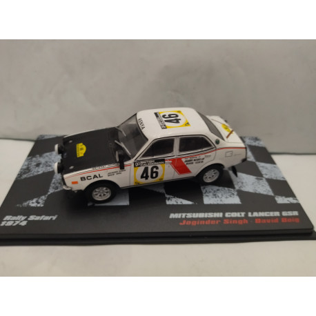 MITSUBISHI COLT LANCER GSR 1974 RALLY SAFARI J.SINGH 1:43 ALTAYA IXO