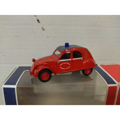 CITROEN 2CV POMPIERS BOX apx 1:64 NOREV 3 INCHES (7,5cm)