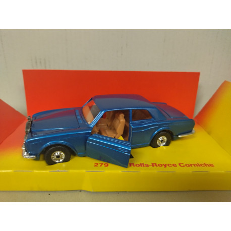 ROLLS ROYCE CORNICHE BLUE VINTAGE CORGI 279 14cm LONG