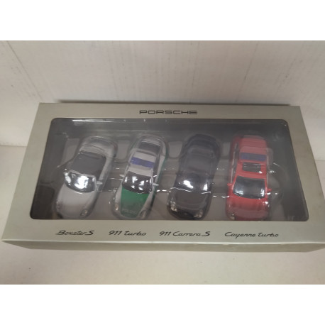 PACK PORSCHE BOXSTER/911 TURBO/911 CARRERA/CAYENNE apx 1:64 NOREV 3 INCHES (7,5cm)