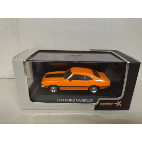 FORD MAVERICK 1974 ORANGE/BLACK 1:43 PREMIUMX URNA RAJADA