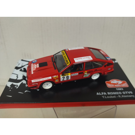 ALFA ROMEO GTV6 1983 RALLY MONTE CARLO Y.LOUBET 1:43 ALTAYA IXO