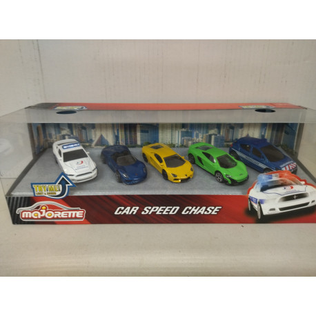 SET 5 CARS CAR SPEED CHASE POLICE NATIONALE GENDARMERIE CARS apx 1:64 MAJORETTE