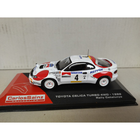 TOYOTA CELICA 1992 TURBO 4WD WIN RALLY CATALUÑA CARLOS SAINZ 1:43 ALTAYA IXO