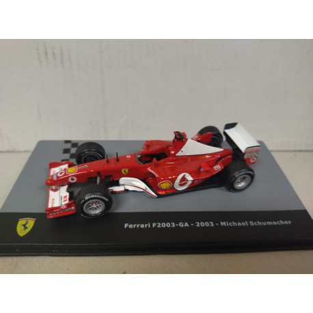 FERRARI F2003 GA M.SCHUMACHER FORMULA F1 1:43 CENTAURIA IXO DEFECT/BOX BROKEN