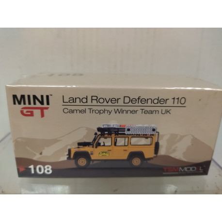 LAND ROVER DEFENDER 110 1989 CAMEL TROPHY WINNER RHD 1:64 MINI GT