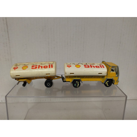 FORD SHELL TRUCK/CAMION + TRAILER DESGUACE 1:100/apx 1:64 MAJORETTE NO BOX