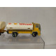 FORD SHELL TRUCK/CAMION + TRAILER DESGUACE 1:100/apx 1:64 MAJORETTE NO BOX