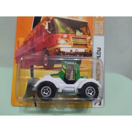 TRACTOR PLOW WHITE/GREEN 1:64 MATCHBOX