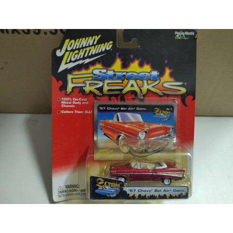 CHEVROLET BEL AIR 1957 CONVERTIBLE STREET FREAKS 1:64 JOHNNY LIGHTNING