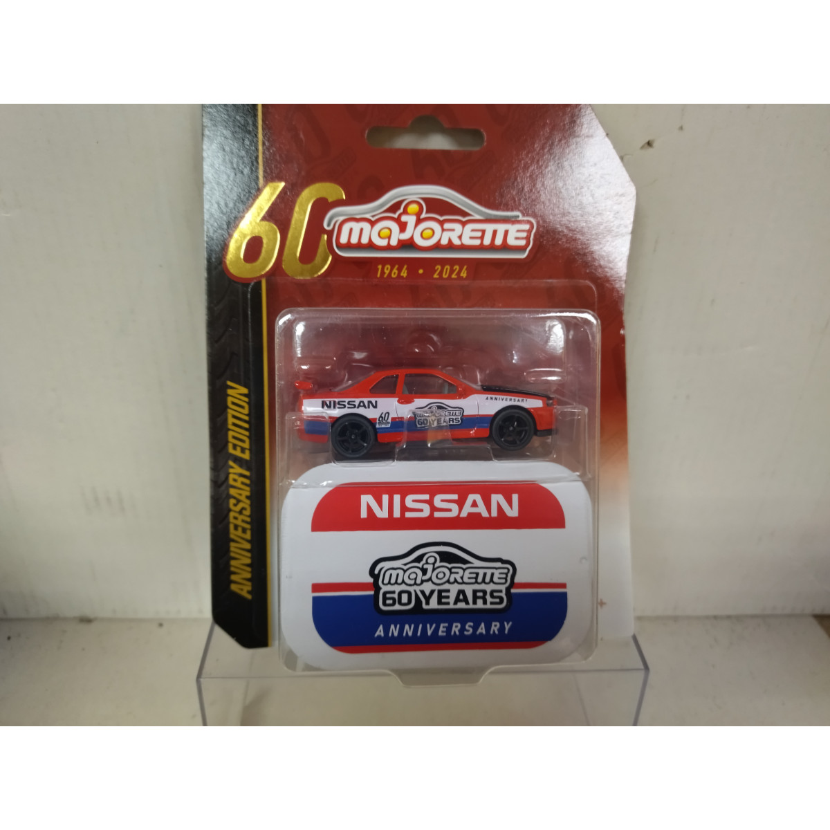 NISSAN SKYLINE GT-R R34 METAL BOX 60th ANNIVERSARY apx 1:64 MAJORETTE ...