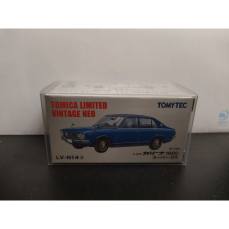 TOYOTA CARINA 1600 SUPER DX BLUE 1:64 TOMICA LIMITED VINTAGE NEO N-14a