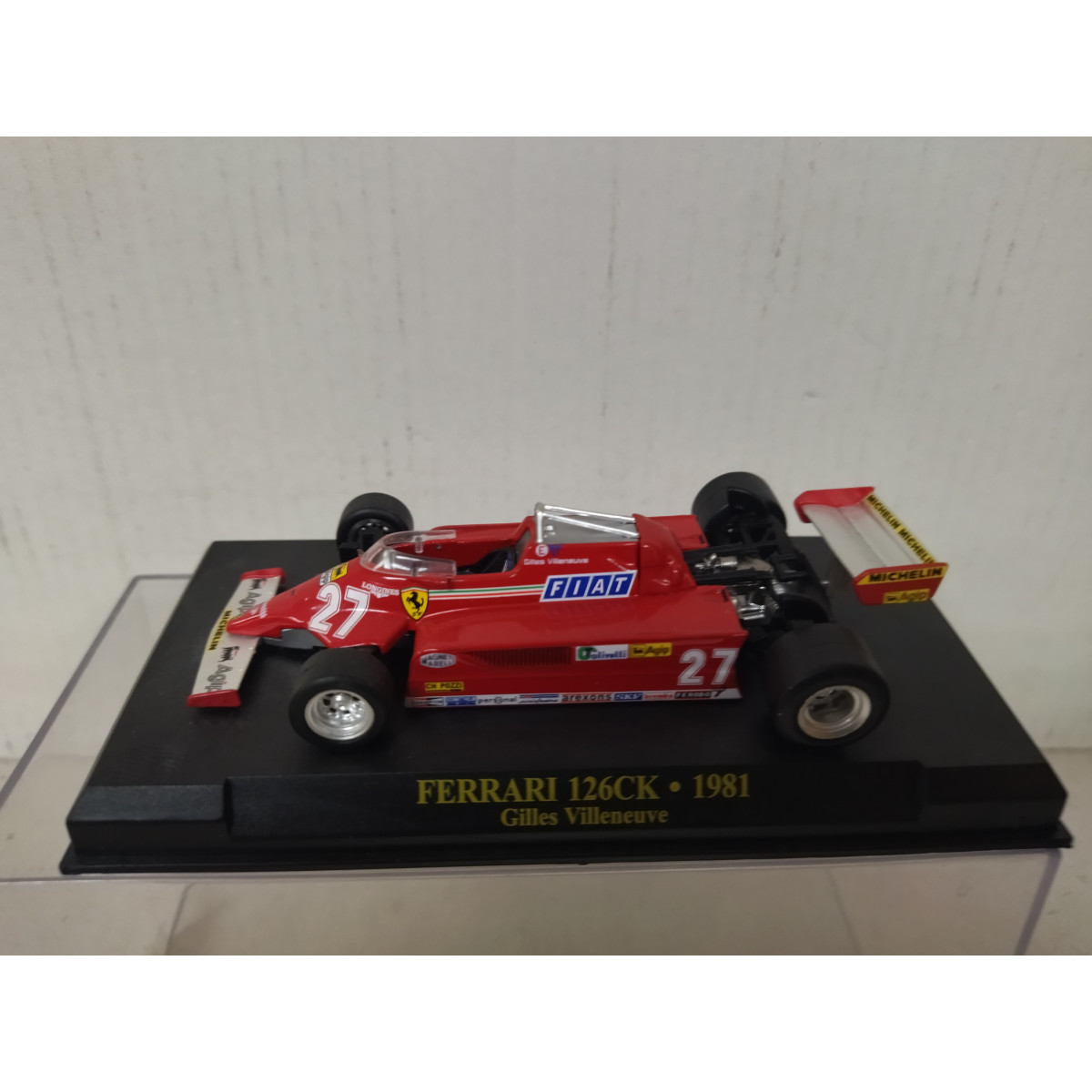 FERRARI 126 CK 1981 G.VILLENEUVE FORMULA F1 1:43 ALTAYA IXO DEFECT/NO ...