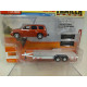 CHEVROLET HHR 2006 RED & OPEN CAR TRAILER 1:64 JOHNNY LIGHTNING