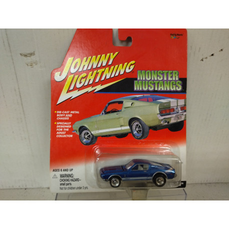 SHELBY GT-350 1968 BLUE MONSTER MUSTANGS 1:64 JOHNNY LIGHTNING