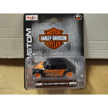 VOLKSWAGEN BEETLE HARLEY-DAVIDSON 1:64 MAISTO