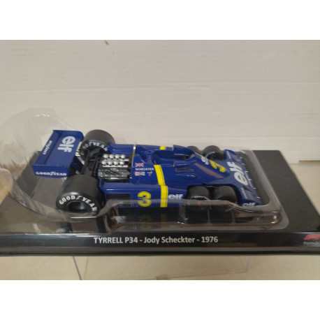 TYRELL P34 1976 JODY SCHECKTER FORMULA F1 1:24 SALVAT IXO OPEN BLISTER