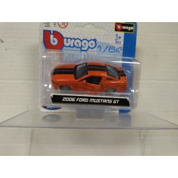 FORD MUSTANG 2006 GT RED/BLACK 1:64 BBURAGO