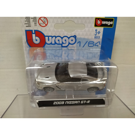 NISSAN GT-R 2009 SILVER 1:64 BBURAGO