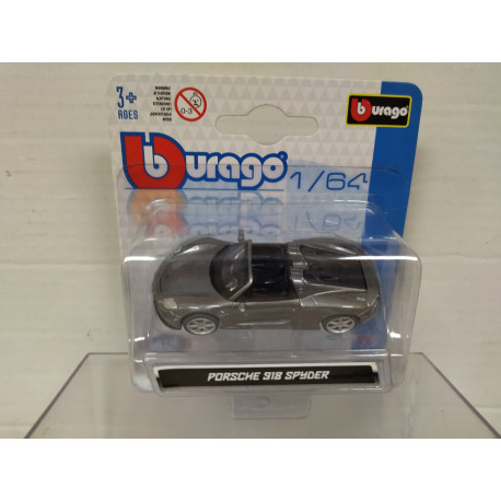 PORSCHE 918 SPYDER GREY 1:64 BBURAGO