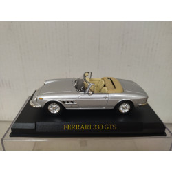 FERRARI 330 GTS CABRIO GRIS/SILVER 1:43 SALVAT IXO HARD BOX