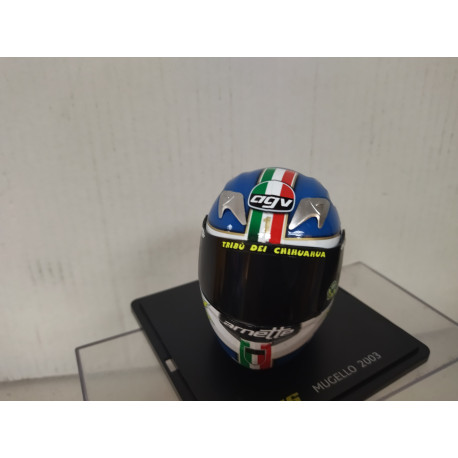 CASCO/HELMET 2003 MUGELLO VALENTINO ROSSI 1:5 SPARK ALTAYA