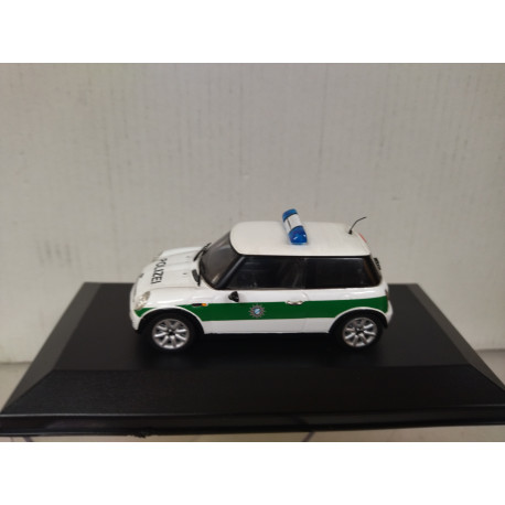 MINI COOPER 2002 GERMAN POLICE/POLIZEI 1:43 IXO MOC057 CAJA NO ORIGINAL