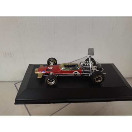 LOTUS 49B 1968 FORMULA F1 HILL 1:43 RBA IXO CAJA NO ORIGINAL/ALERON MAL