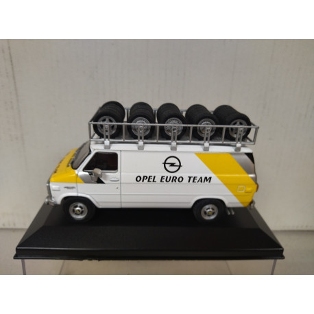 CHEVROLET G-20 1984 OPEL EURO ASSISTANCE RALLY 1:43 CAJA NO ORIGINAL/RETRO MAL