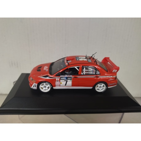 MITSUBISHI LANCER WRC 2002 RALLY SANREMO DELECOUR 1:43 ALTAYA IXO CAJA NO ORIGINAL