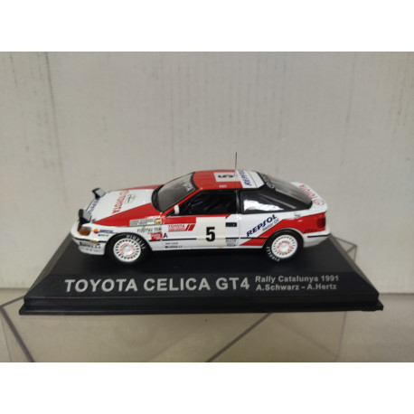 TOYOTA CELICA 1991 GT-4 WIN RALLY CATALUÑA SCHWARZ 1:43 ALTAYA IXO HARD BOX