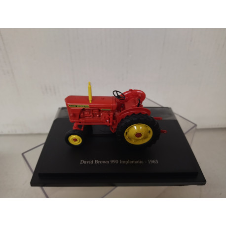 DAVID BROWN 990 IMPLEMATIC 1963 TRACTOR/FARMER 1:43 UH HACHETTE DEFECTUOSO