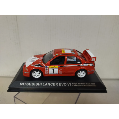 MITSUBISHI LANCER EVO VI 1999 RALLY MONTE CARLO MAKINEN 1:43 ALTAYA IXO