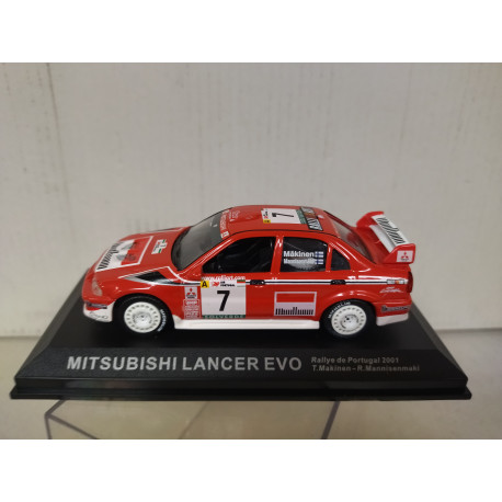 MITSUBISHI LANCER EVO VI 2001 RALLY PORTUGAL MAKINEN 1:43 ALTAYA IXO