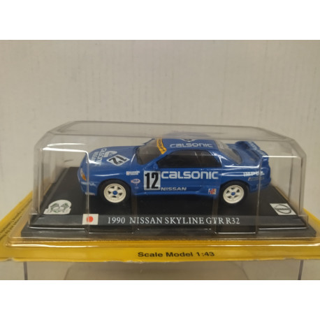 NISSAN SKYLINE 1990 GT-R R32 CALSONIC 1:43 DelPRADO OPEN BOX