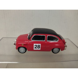 SEAT 600 1965 CONTI n28 RED/BLACK 1:43 SALVAT SOLIDO NO BOX