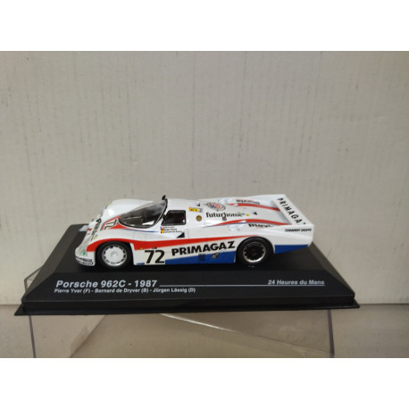 PORSCHE 962 C 1987 24 H LE MANS YVER-DRYVER-LASSIG "PRIMAGAZ" 1:43 ALTAYA IXO