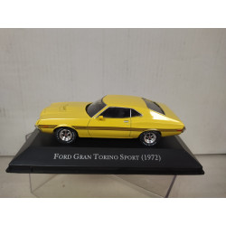 FORD GRAN TORINO SPORT 1972 YELLOW AMERICAN CARS 1:43 ALTAYA IXO