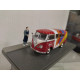 VOLKSWAGEN T1 KOMBI SAMBA PEACE LOVE 1:43 SALVAT IXO CAJA NO ORIGINAL