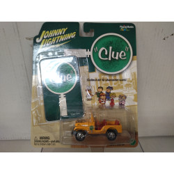 JEEP CJ-5 COLONEL MUSTARD CLUE GAME 1:64 JOHNNY LIGHTNING w/BOX