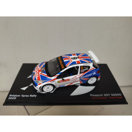 PEUGEOT 207 S2000 2009 RALLY YPRES MEEKE 1:43 ALTAYA IXO