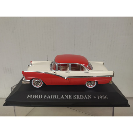 FORD FAIRLANE 1956 RED/WHITE 1:43 ALTAYA IXO